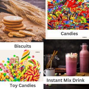 Biscuits, Candies, Toy Candies, and Instant Mix Drink
